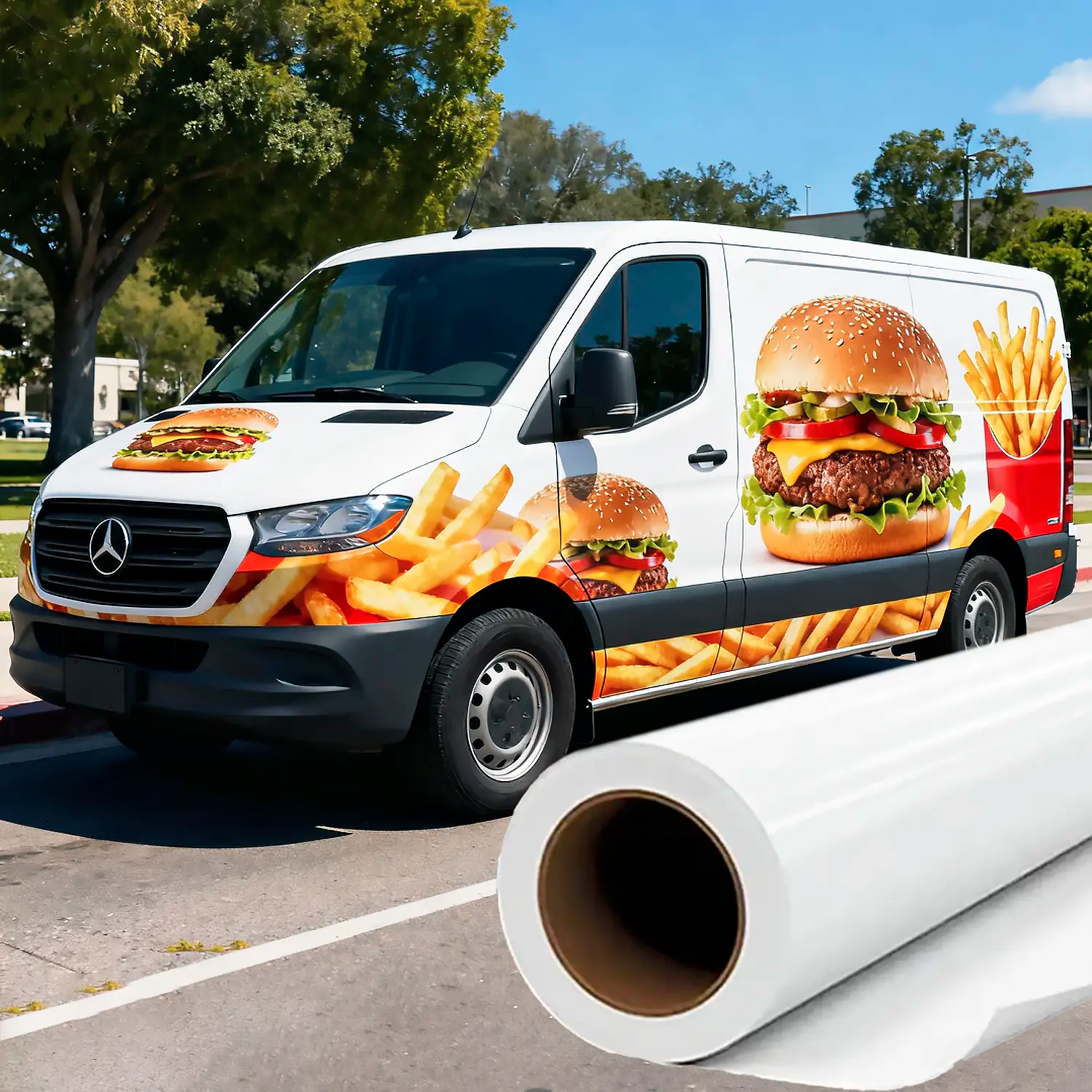 Graphictac fleet wrap polymeric printable vinyl roll