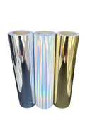 Graphictac holographic silver, silver chrome and gold chrome sample rolls
