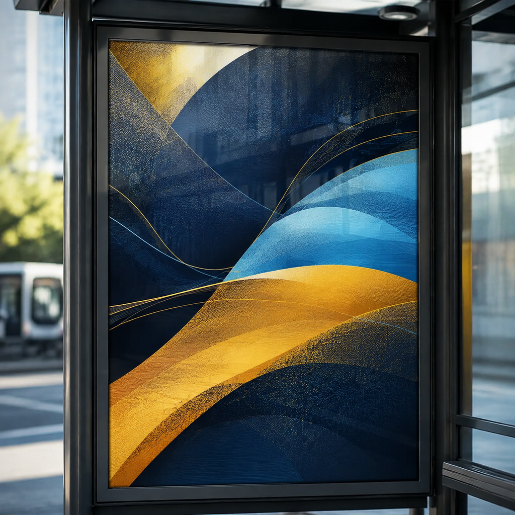 Printed retail display protected with clear polymeric overlaminate