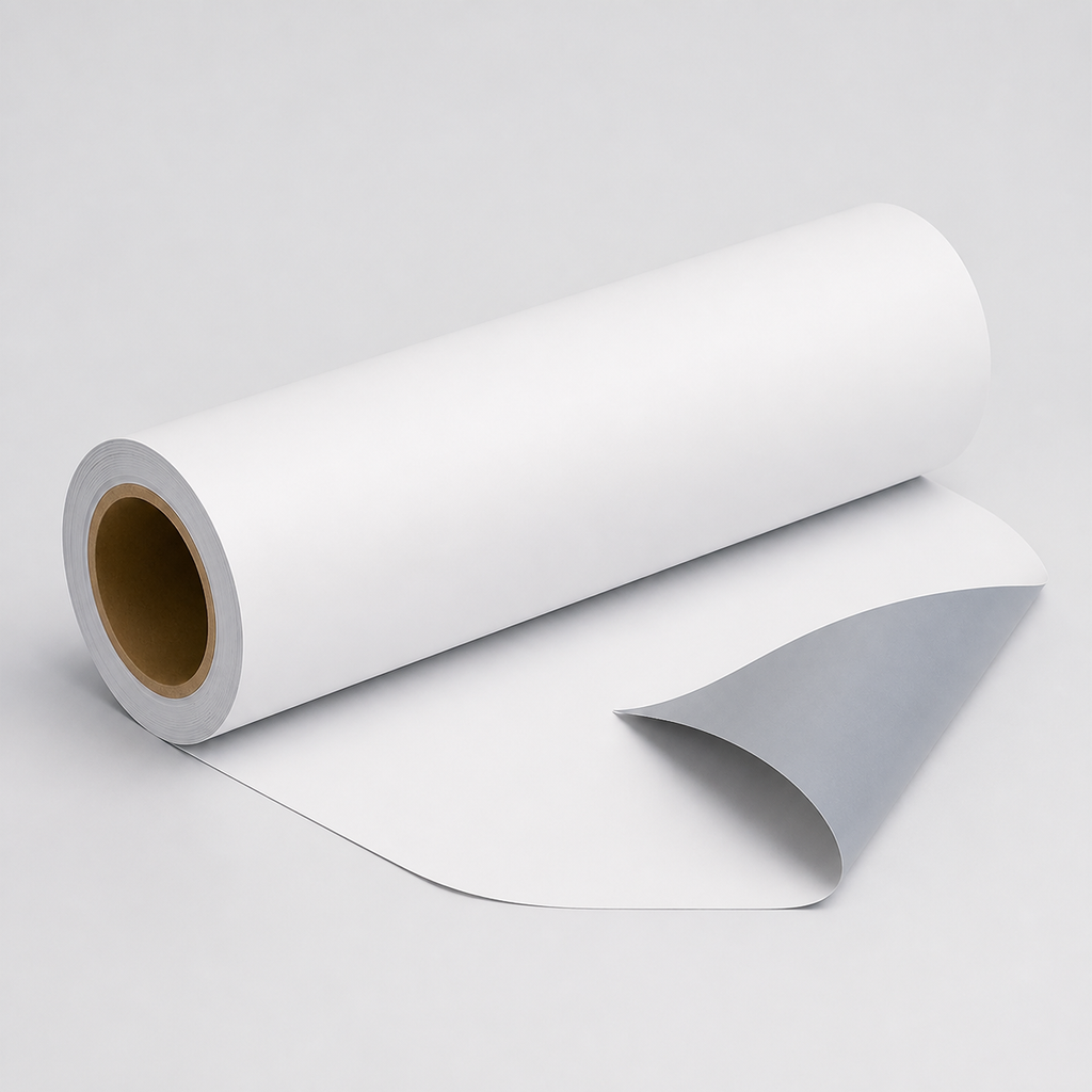4mil matte grey-back self-adhesive printable vinyl roll