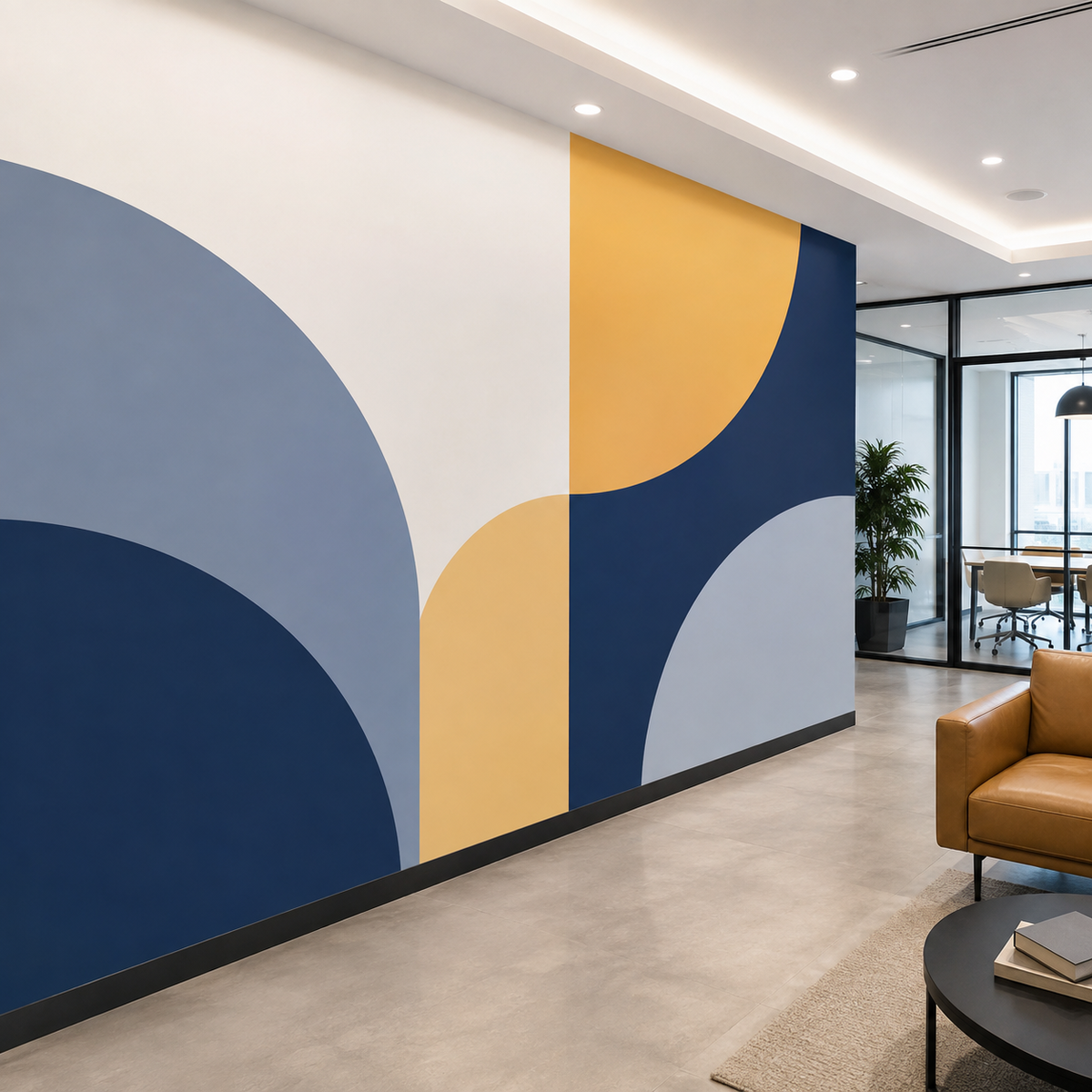 Grey-back printable vinyl applied as a wall mural