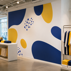 Matte removable printable vinyl installed on a retail wall
