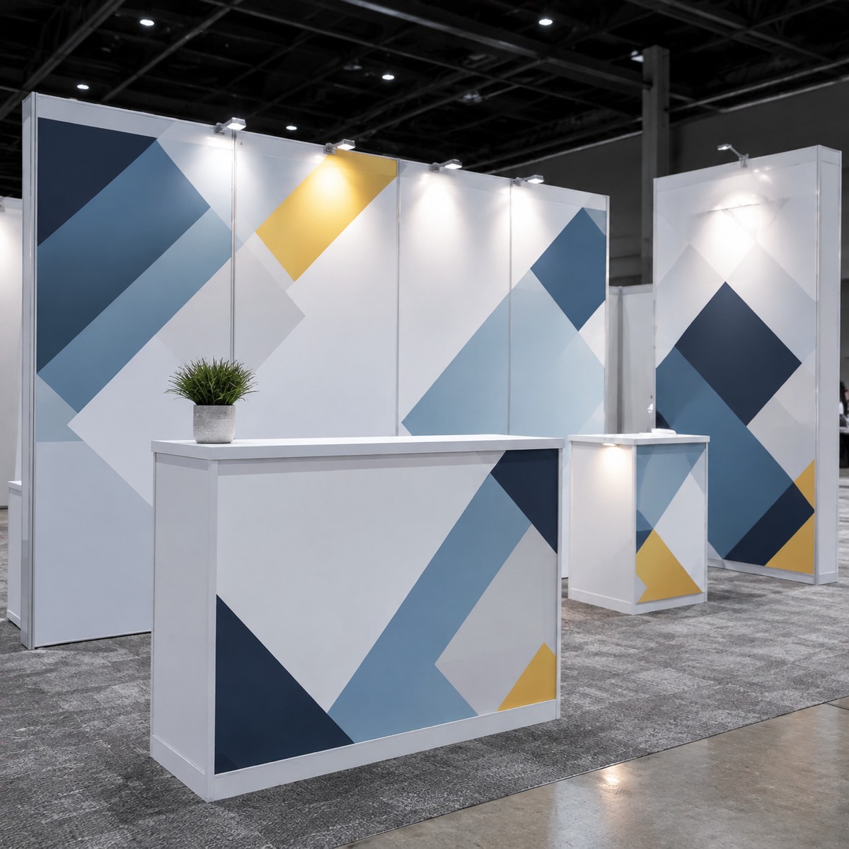 Matte removable printable vinyl used for a trade show display