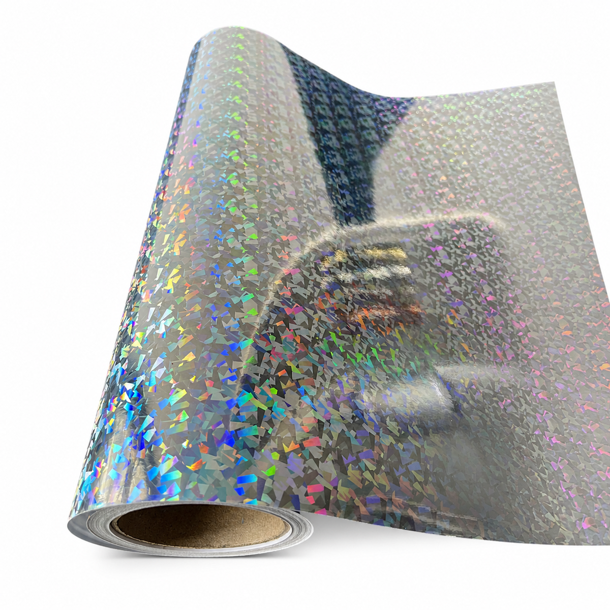 4mil Holographic Shattered Ice Printable Vinyl