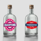 6mil gloss white printable vinyl used for glass bottle labels