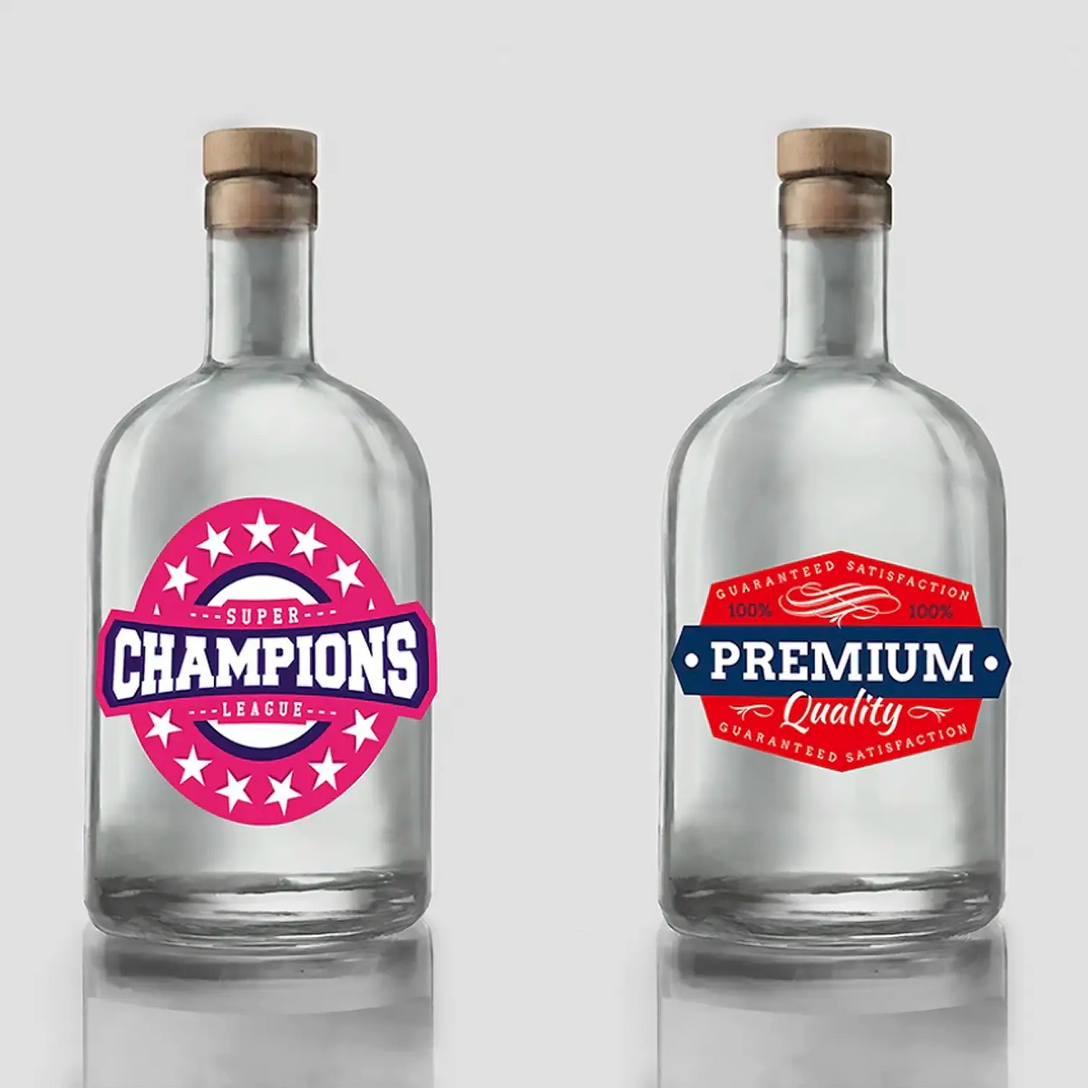 6mil gloss white printable vinyl used for glass bottle labels