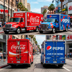 Fleet wrap polymeric vinyl applied to commercial trucks