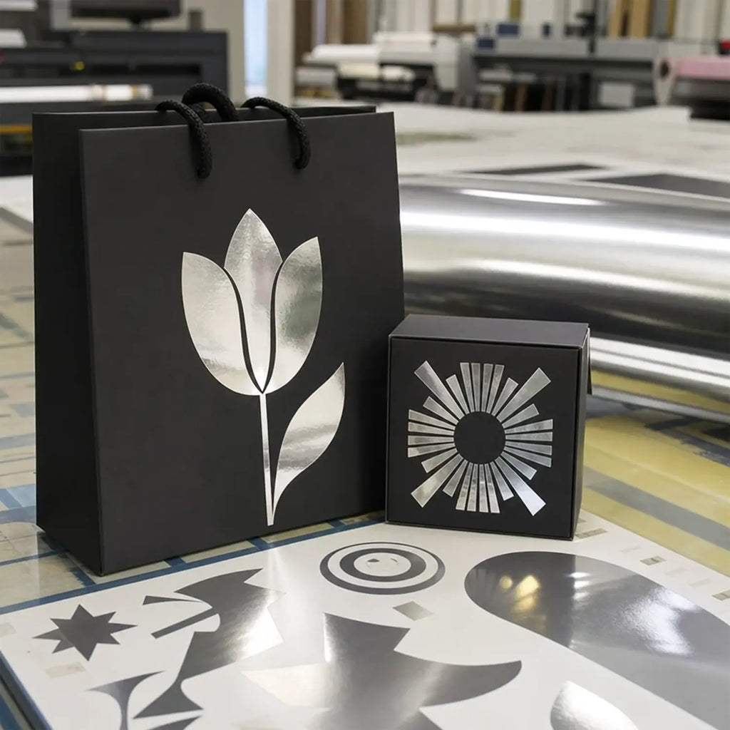 Silver chrome printable vinyl used for packaging decals